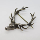 Inverness Provincial Sterling Silver Stag Brooch Antique c1860s Scottish