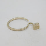 Sterling Silver Open Front Nail Studio Ring Contemporary 2015 London Size J