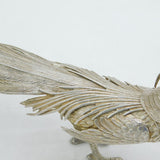 Spanish Sterling Silver Golden Pheasant Figurine Ornament Antique c1920s