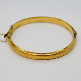 Art Deco Rolled Gold Floral Pattern Cuff Bangle Bracelet Antique c1920s