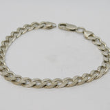 Sterling Silver Essential Curb Link Bracelet Vintage 1970s 8" Length