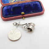 Sterling Silver Lawn Roller Charm Pendant Vintage c1970