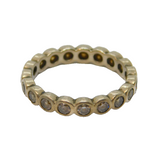 Sterling Silver CZ Eternity Stacking Band Ring Vintage c1970 Size O 1/2