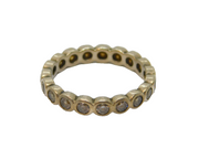 Sterling Silver CZ Eternity Stacking Band Ring Vintage c1970 Size O 1/2