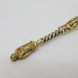 Victorian Sterling Silver Gilt Apostle Tea Caddy Spoon Antique 1868 London