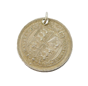 Sterling Silver Queen Victoria Sixpence Coin Charm Pendant Antique 1887