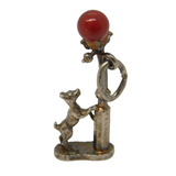 Sterling Silver Dog Looking at the Lampost Charm Pendant Vintage c1970