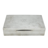 20th Century Hong Kong Sterling Silver Cigarette Box Antique c1930s Wai Kee