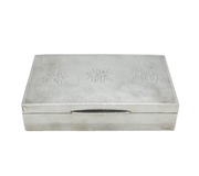 20th Century Hong Kong Sterling Silver Cigarette Box Antique c1930s Wai Kee