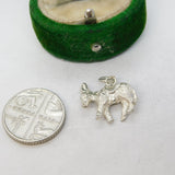 Sterling Silver Donkey Charm Pendant Vintage c1970