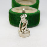 Danish Sterling Silver Virgo Zodiac Cast Charm Pendant Vintage c1970