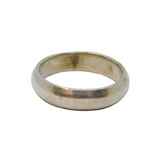 Sterling Silver Rounded Plain Wedding Band Ring Modern c1990 Size P 1/2
