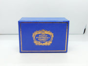 Blue Tooled Leather 'Bilston & Battersea Enamels' Box Vintage c1960