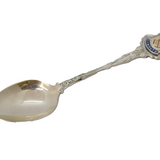Sterling Silver & Enamel Exmouth Souvenir Spoon Antique 1963 Birmingham