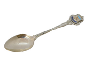 Sterling Silver & Enamel Exmouth Souvenir Spoon Antique 1963 Birmingham