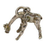 Sterling Silver Giraffe Charm Pendant Vintage c1970