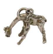 Sterling Silver Giraffe Charm Pendant Vintage c1970