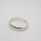 Sterling Silver Plain 3mm Wide Wedding Band Ring Vintage c1970 Size F
