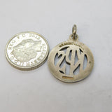 Art Deco Sterling Silver & Enamel 'KPS' Charm Pendant Antique c1920s