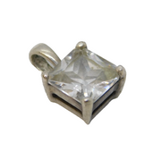 Sterling Silver Paste Set Drop Charm Pendant Vintage c1970