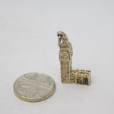 Sterling Silver Big Ben London Charm Pendant Vintage c1970