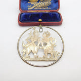 Large Siam Sterling Silver Goddess Form Brooch or Pendant Antique c1920