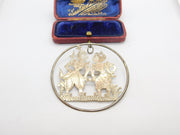 Large Siam Sterling Silver Goddess Form Brooch or Pendant Antique c1920