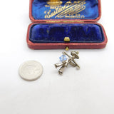 Sterling Silver Farmer with Baskets Charm Pendant Vintage c1970