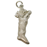 Edwardian Sterling Silver Christmas Stocking Charm Antique c1910