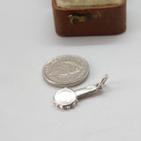 Sterling Silver Banjo Guitar Charm Pendant Vintage c1970