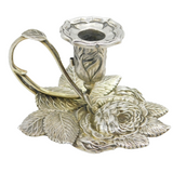 Nathaniel Mills Sterling Silver Floral Form Chamberstick Antique Georgian