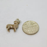 Sterling Silver Ram Sheep Charm Pendant Vintage c1970