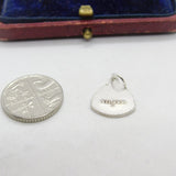 Sterling Silver  and Enamel Good Luck Charm Pendant Vintage c1970