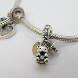 Pandora Sterling Silver Bracelet & Charms Contemporary c2010