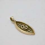 Sterling Silver Rennie Macintosh Style Ellipse Pendant Modern c1990s