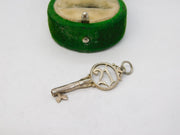 Sterling Silver 21 In Key Charm Pendant Vintage c1970