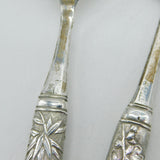 19th Century Chinese Sterling Silver Christening Cutlery Set Antique c1880s