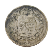 George IV .925 Silver Half Crown Coin Antique 1823 Fair/Worn Condition