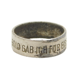 Austo Hungarian WWI Gold Gab Ich Fur Eisen Gold for Iron Band Ring Antique 1914