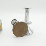 Arts & Crafts Sterling Silver Modernist Candlesticks Antique 1917 London