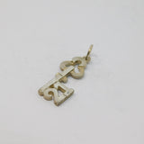 Sterling Silver "21" Key Charm Pendant Vintage c1970