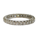 18ct White Gold & Brilliant Cut Diamond Full-Eternity Ring Antique c1920 Deco