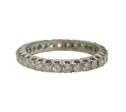 18ct White Gold & Brilliant Cut Diamond Full-Eternity Ring Antique c1920 Deco