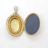 Victorian Aesthetic Movement Sterling Silver & Gold Locket Antique 1876