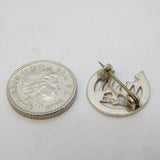 Victorian Sterling Silver Monogram Initial Pin Brooch Antique c1880s
