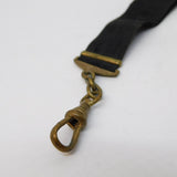 Victorian Gitl Metal & Black Fabric Sewing Chatelaine Clip Antique c1880