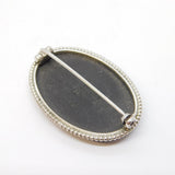 Sterling Silver Mounted Wedgwood Japerware Classical Brooch Vintage c1970