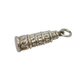 Sterling Silver Leaning Tower of Pisa Charm Pendant Vintage c1970