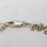 Studio Sterling Silver Walking Elephant Panel Bracelet Vintage 1997
