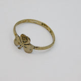Scandinavian 830 Silver Shamrock & Star Studio Band Ring Antique c1900 Size O